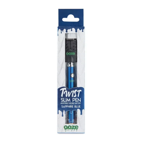 Ooze Slim Twist Pen Vape Battery – Sapphire Blue - Image 4
