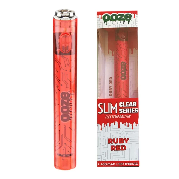 Ooze Slim Twist Pen Vape Battery – Ruby Red - Image 5
